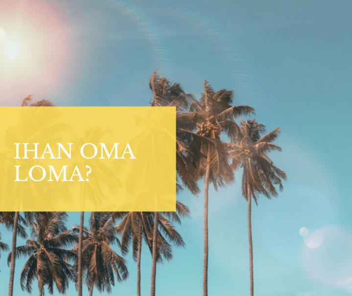 Oma loma Espanjan auringon alla.